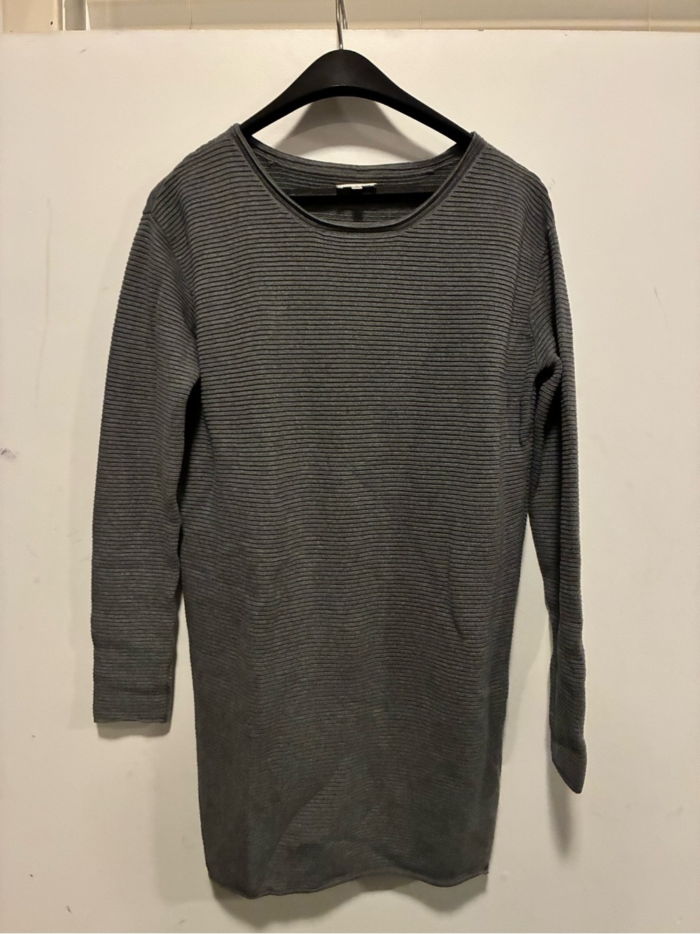 Wilfred Charcoal Ribbed Long-Sleeve Tunic